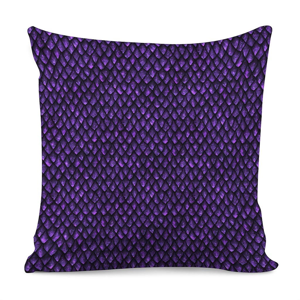 Purple Dragon Scales Pattern Print Pillow Cover