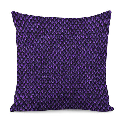 Purple Dragon Scales Pattern Print Pillow Cover