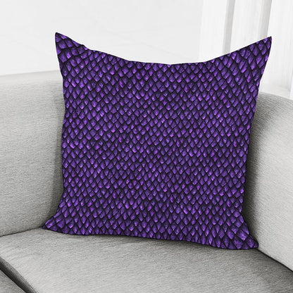 Purple Dragon Scales Pattern Print Pillow Cover
