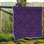 Purple Dragon Scales Pattern Print Quilt