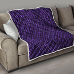 Purple Dragon Scales Pattern Print Quilt