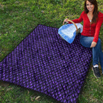 Purple Dragon Scales Pattern Print Quilt