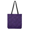 Purple Dragon Scales Pattern Print Tote Bag