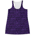 Purple Dragon Scales Pattern Print Women's Racerback Tank Top