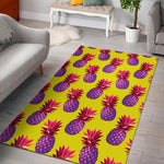 Purple EDM Pineapple Pattern Print Area Rug GearFrost