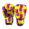 Purple EDM Pineapple Pattern Print Boxing Gloves