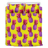 Purple EDM Pineapple Pattern Print Duvet Cover Bedding Set