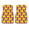 Purple EDM Pineapple Pattern Print Front Car Floor Mats