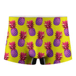 Purple EDM Pineapple Pattern Print Men's Boxer Briefs