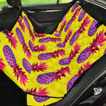 Purple EDM Pineapple Pattern Print Pet Car Back Seat Cover