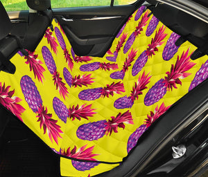 Purple EDM Pineapple Pattern Print Pet Car Back Seat Cover