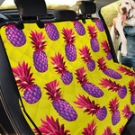 Purple EDM Pineapple Pattern Print Pet Car Back Seat Cover