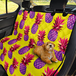 Purple EDM Pineapple Pattern Print Pet Car Back Seat Cover