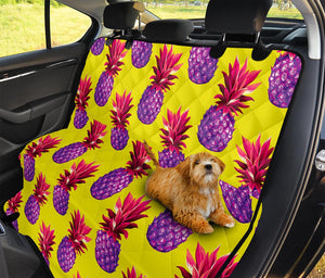 Purple EDM Pineapple Pattern Print Pet Car Back Seat Cover