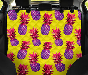 Purple EDM Pineapple Pattern Print Pet Car Back Seat Cover