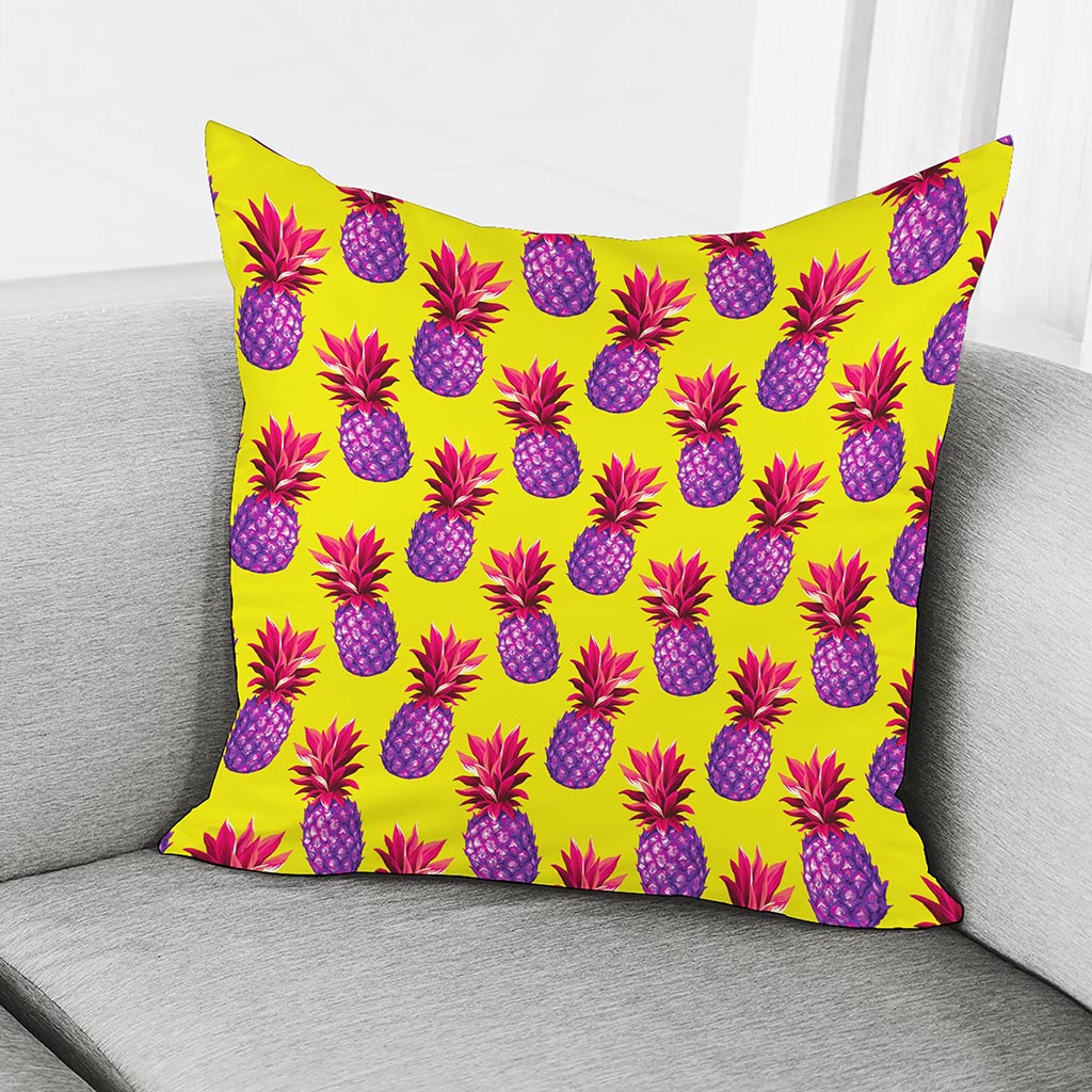 Purple EDM Pineapple Pattern Print Pillow Cover