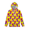 Purple EDM Pineapple Pattern Print Pullover Hoodie