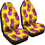 Purple EDM Pineapple Pattern Print Universal Fit Car Seat Covers