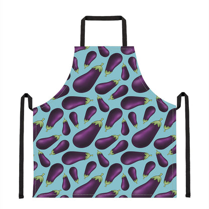 Purple Eggplant Pattern Print Apron