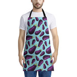 Purple Eggplant Pattern Print Apron