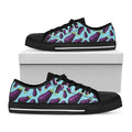 Purple Eggplant Pattern Print Black Low Top Sneakers