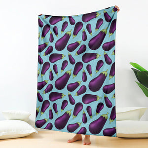 Purple Eggplant Pattern Print Blanket