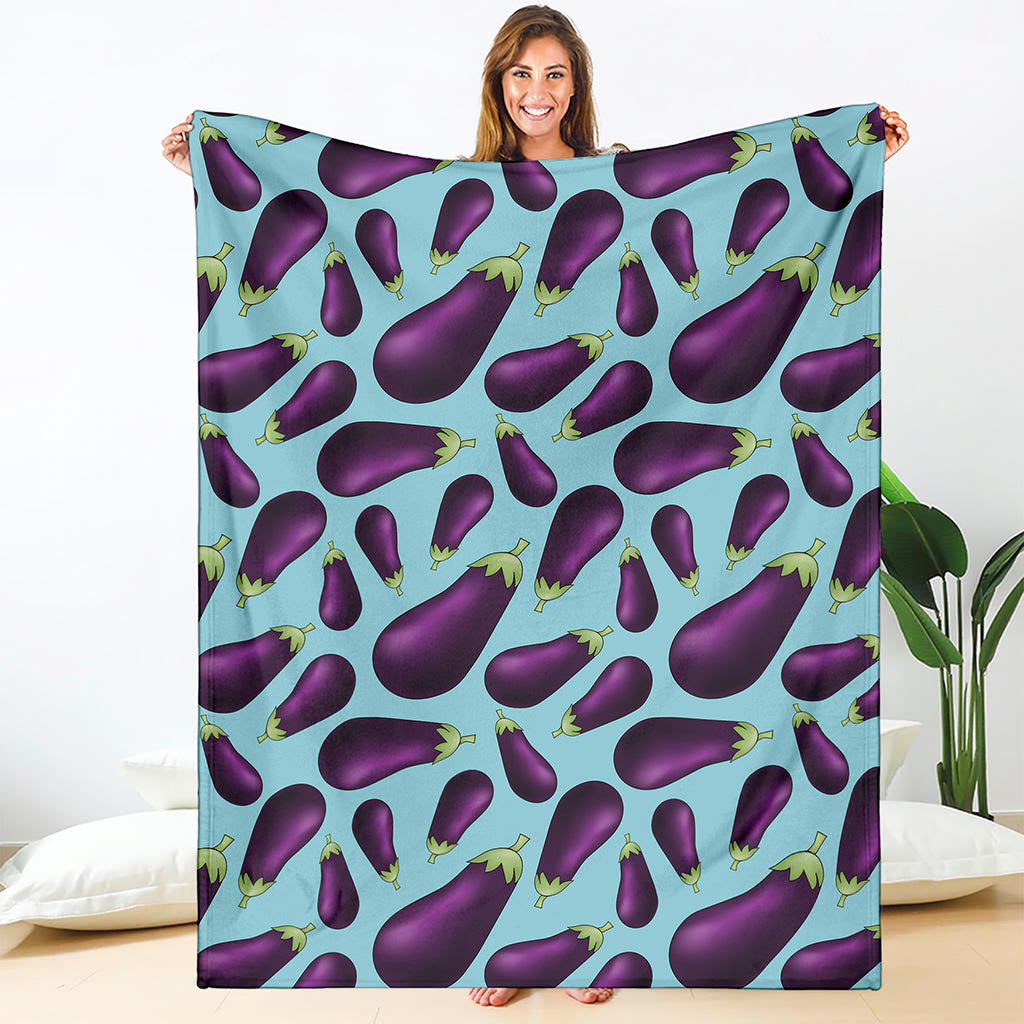 Purple Eggplant Pattern Print Blanket