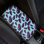 Purple Eggplant Pattern Print Car Center Console Cover