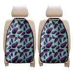 Purple Eggplant Pattern Print Car Seat Organizers