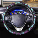 Purple Eggplant Pattern Print Car Steering Wheel Cover