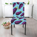 Purple Eggplant Pattern Print Dining Chair Slipcover
