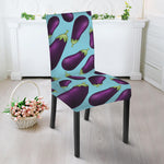 Purple Eggplant Pattern Print Dining Chair Slipcover