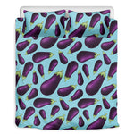 Purple Eggplant Pattern Print Duvet Cover Bedding Set
