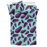 Purple Eggplant Pattern Print Duvet Cover Bedding Set