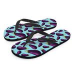 Purple Eggplant Pattern Print Flip Flops