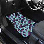 Purple Eggplant Pattern Print Front and Back Car Floor Mats