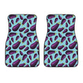 Purple Eggplant Pattern Print Front Car Floor Mats