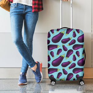 Purple Eggplant Pattern Print Luggage Cover