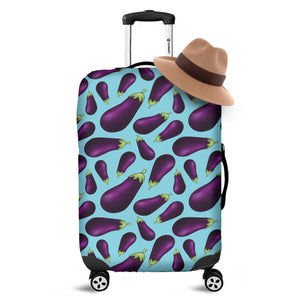 Purple Eggplant Pattern Print Luggage Cover