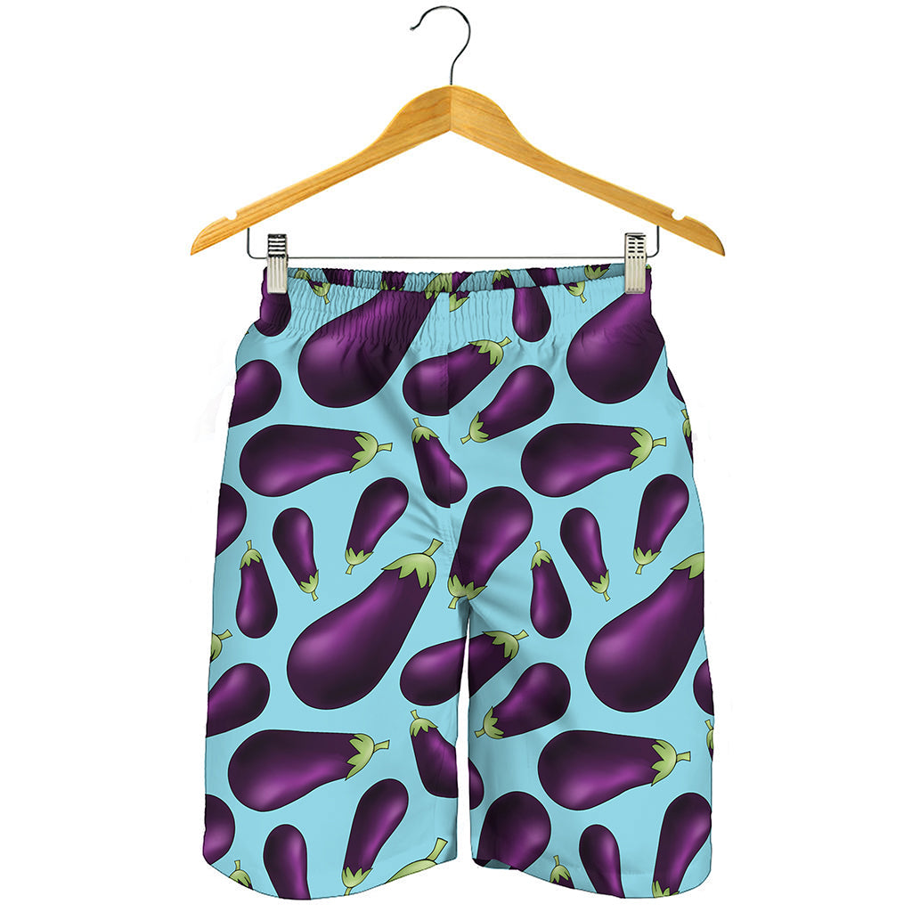 Purple Eggplant Pattern Print Men's Shorts