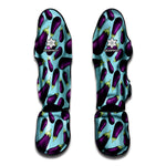 Purple Eggplant Pattern Print Muay Thai Shin Guard