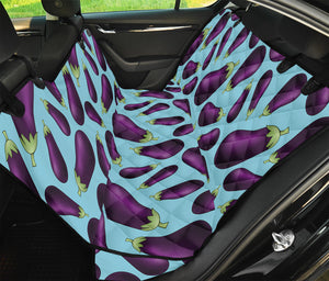 Purple Eggplant Pattern Print Pet Car Back Seat Cover