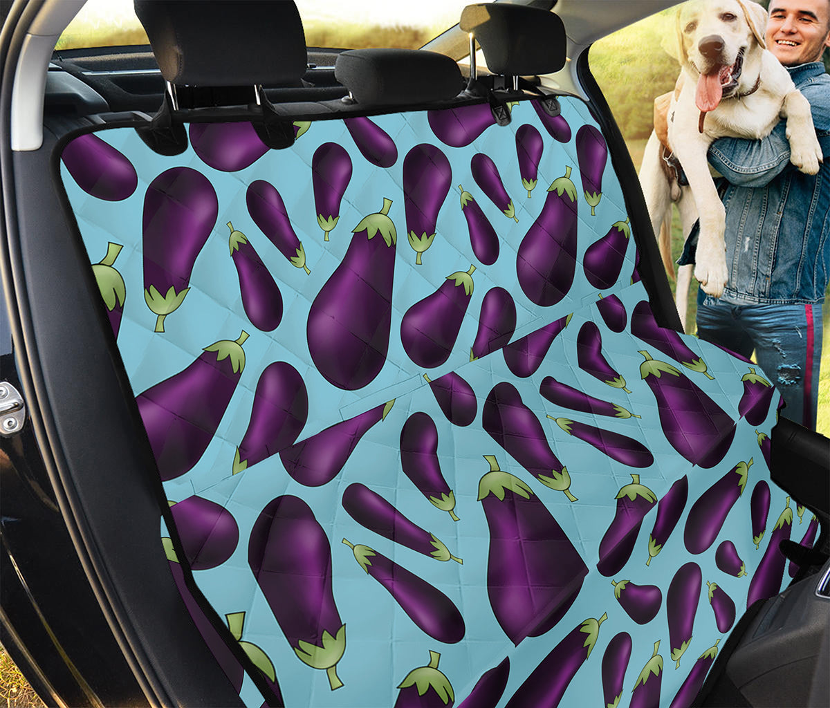 Purple Eggplant Pattern Print Pet Car Back Seat Cover