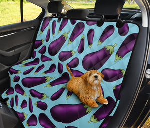 Purple Eggplant Pattern Print Pet Car Back Seat Cover