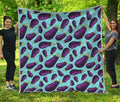 Purple Eggplant Pattern Print Quilt