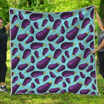 Purple Eggplant Pattern Print Quilt