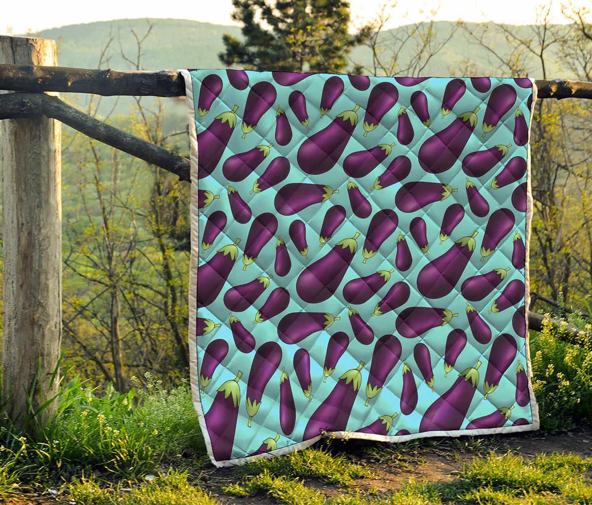 Purple Eggplant Pattern Print Quilt