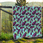 Purple Eggplant Pattern Print Quilt