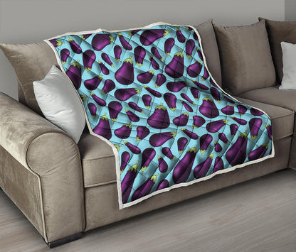 Purple Eggplant Pattern Print Quilt