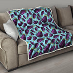 Purple Eggplant Pattern Print Quilt